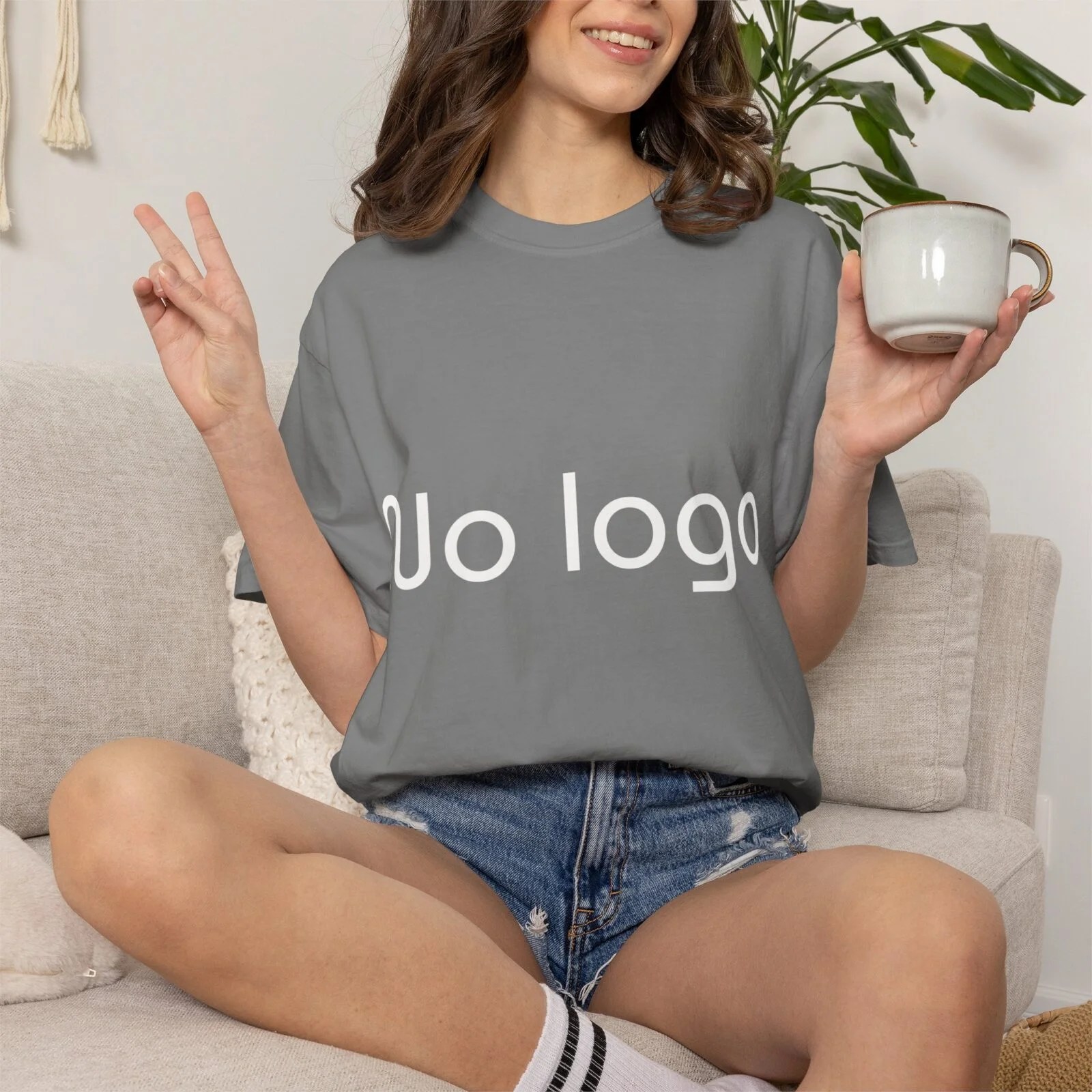 No Logo Inspirational Minimalist Street Art Tee - Clean Aesthetic Graphic – Lineart Bella+Canvas T-shirt by Martume (Additional view 10)