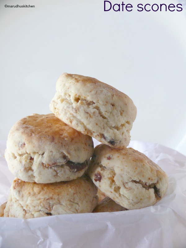 best easy scone recipe /eggless dates scones recipe Marudhuskitchen