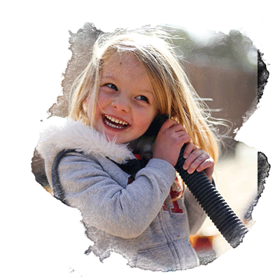 child playing on playground