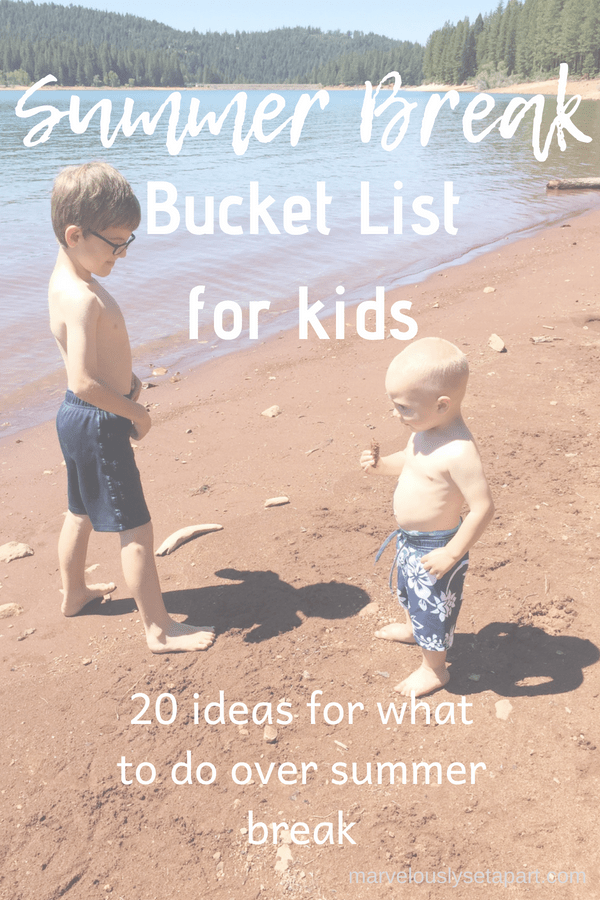 summer break bucket list for kids