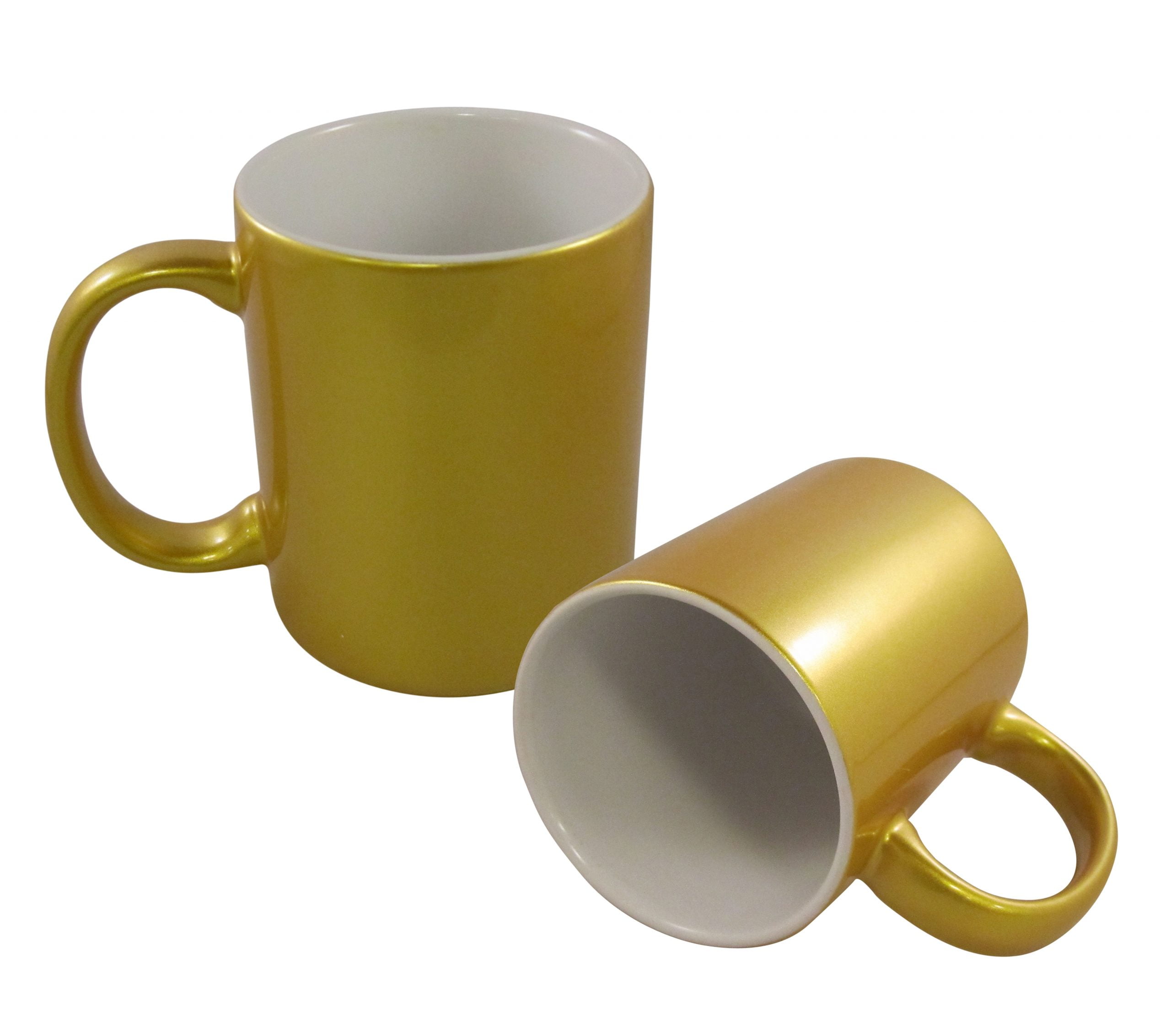 Metallic Gold Ceramic Sublimation Coffee Mug - 11oz.