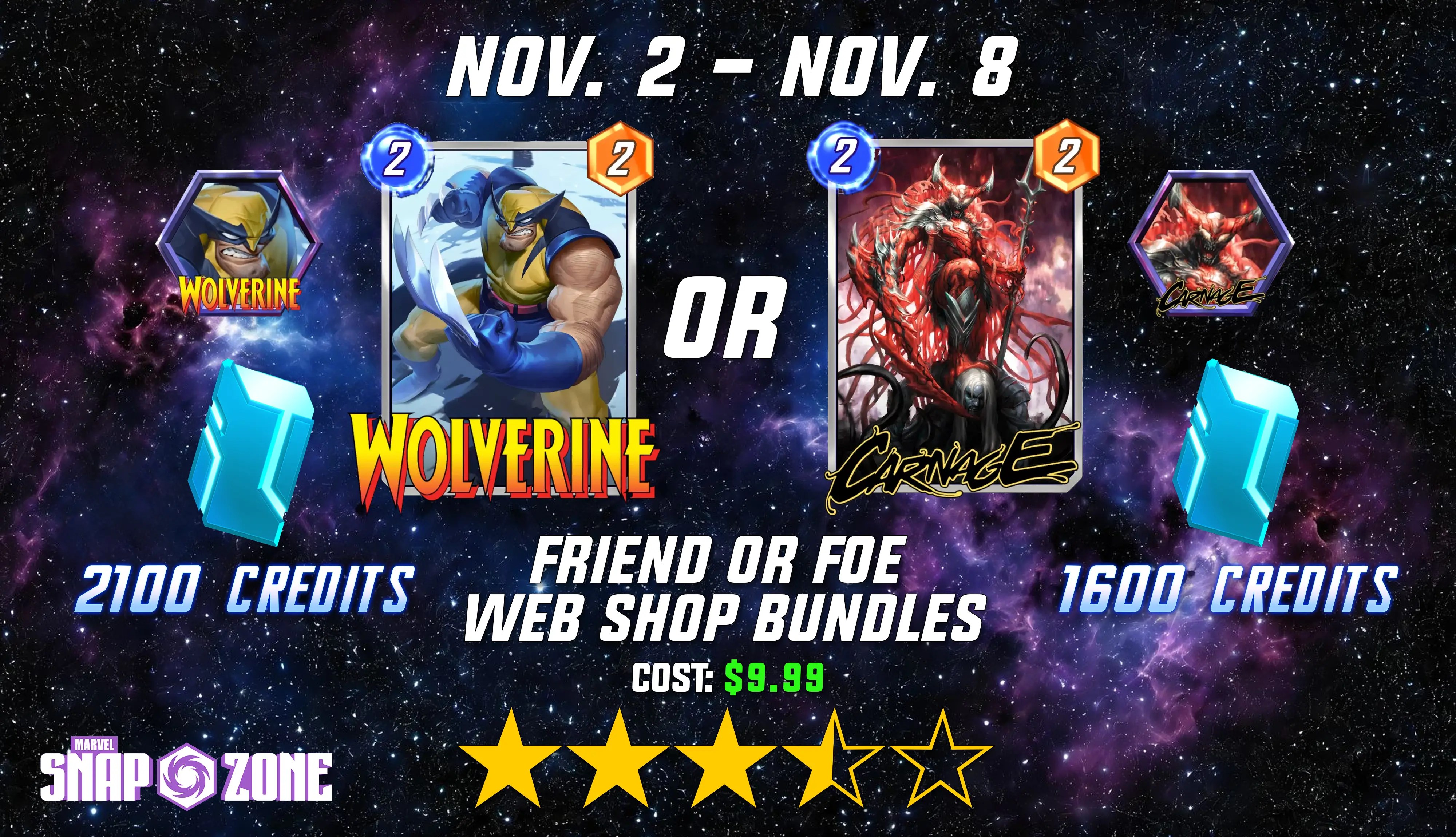 Snap.fan on X: 🚨NEW BUNDLE🚨 Upcoming #MarvelSnap October Bundle Alert! A  Year of MARVEL SNAP! 🗓️Estimated Date: October 17th 💰Cost: $4.99    / X