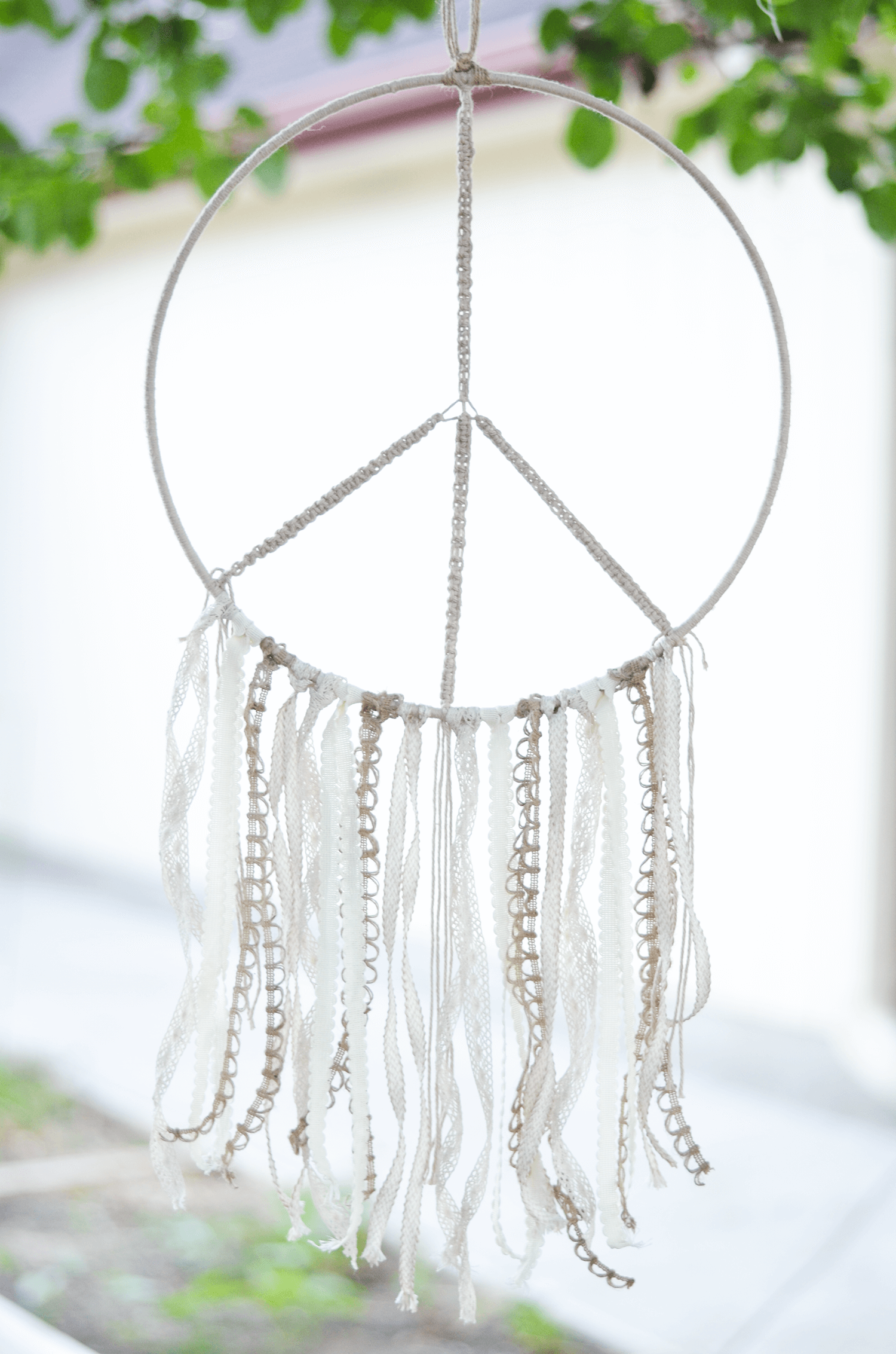 Make Your Own Macrame Peace Sign Tutorial