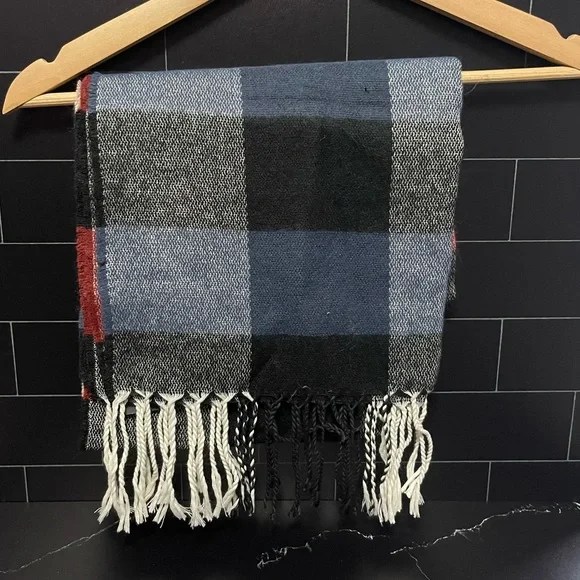 Steve Madden Berry Check Blanket Scarf - $25