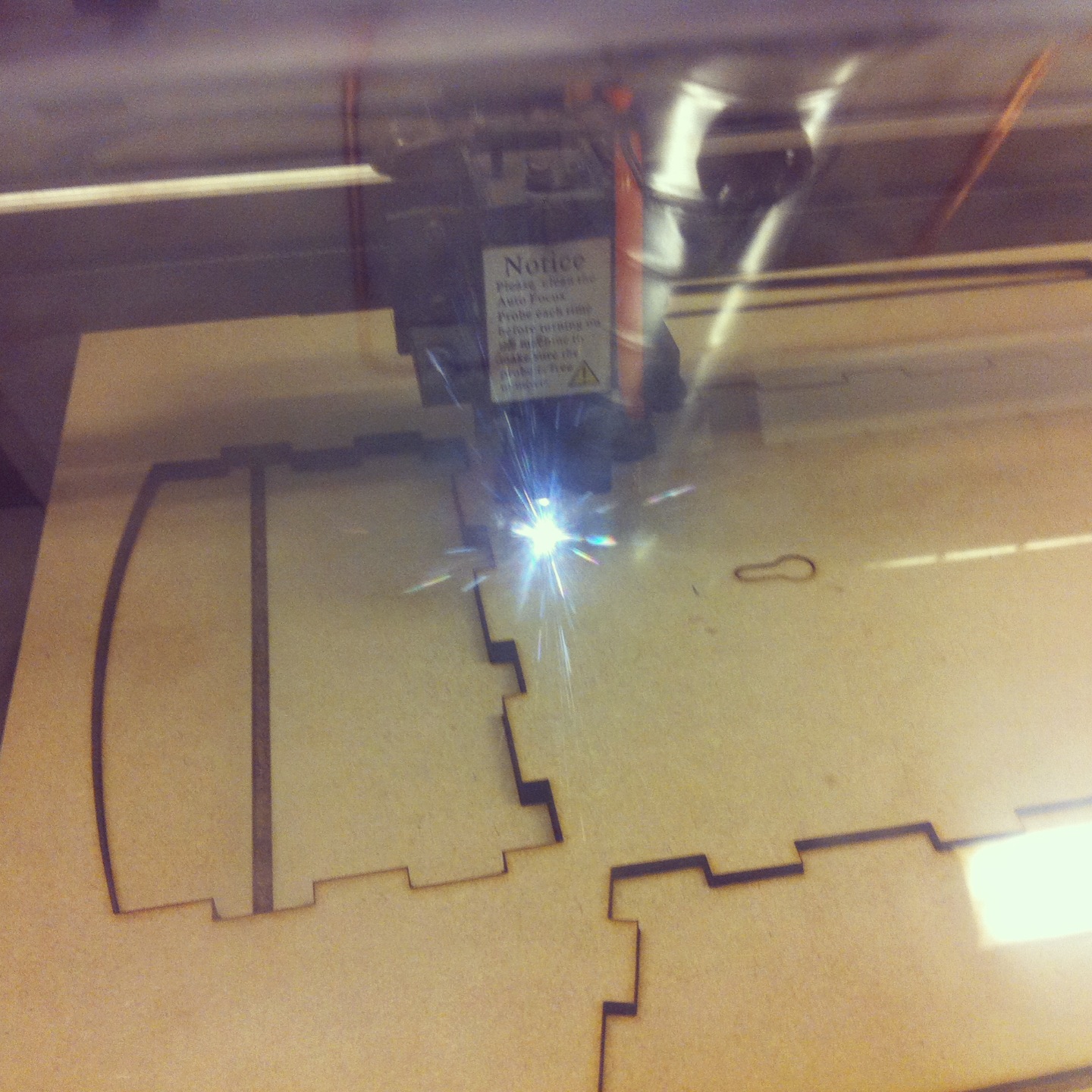 Laser cutting of the prototype shell