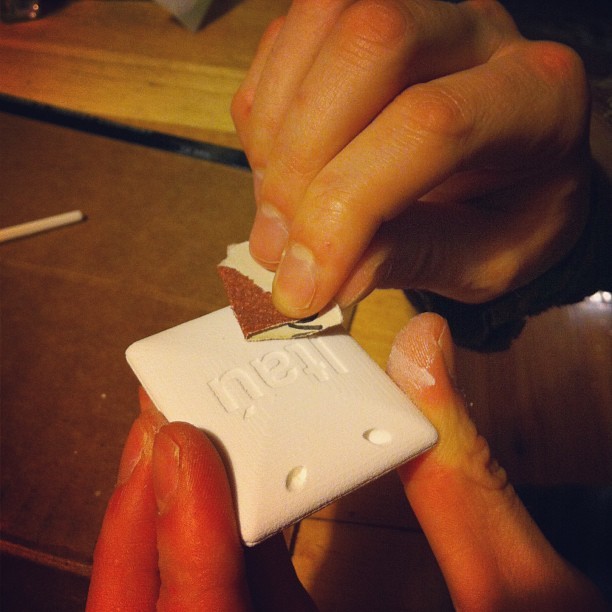 Sanding a 3D printed model