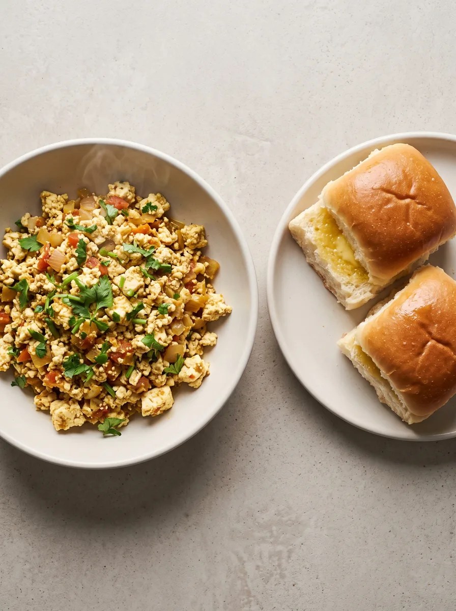 Paneer Bhurji mit Pav