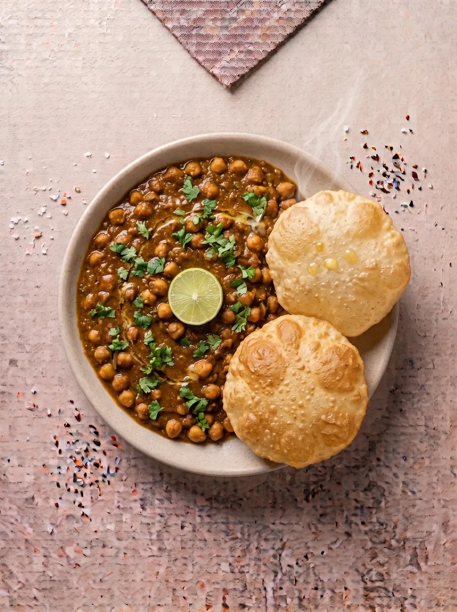 Chana Masala mit Poori