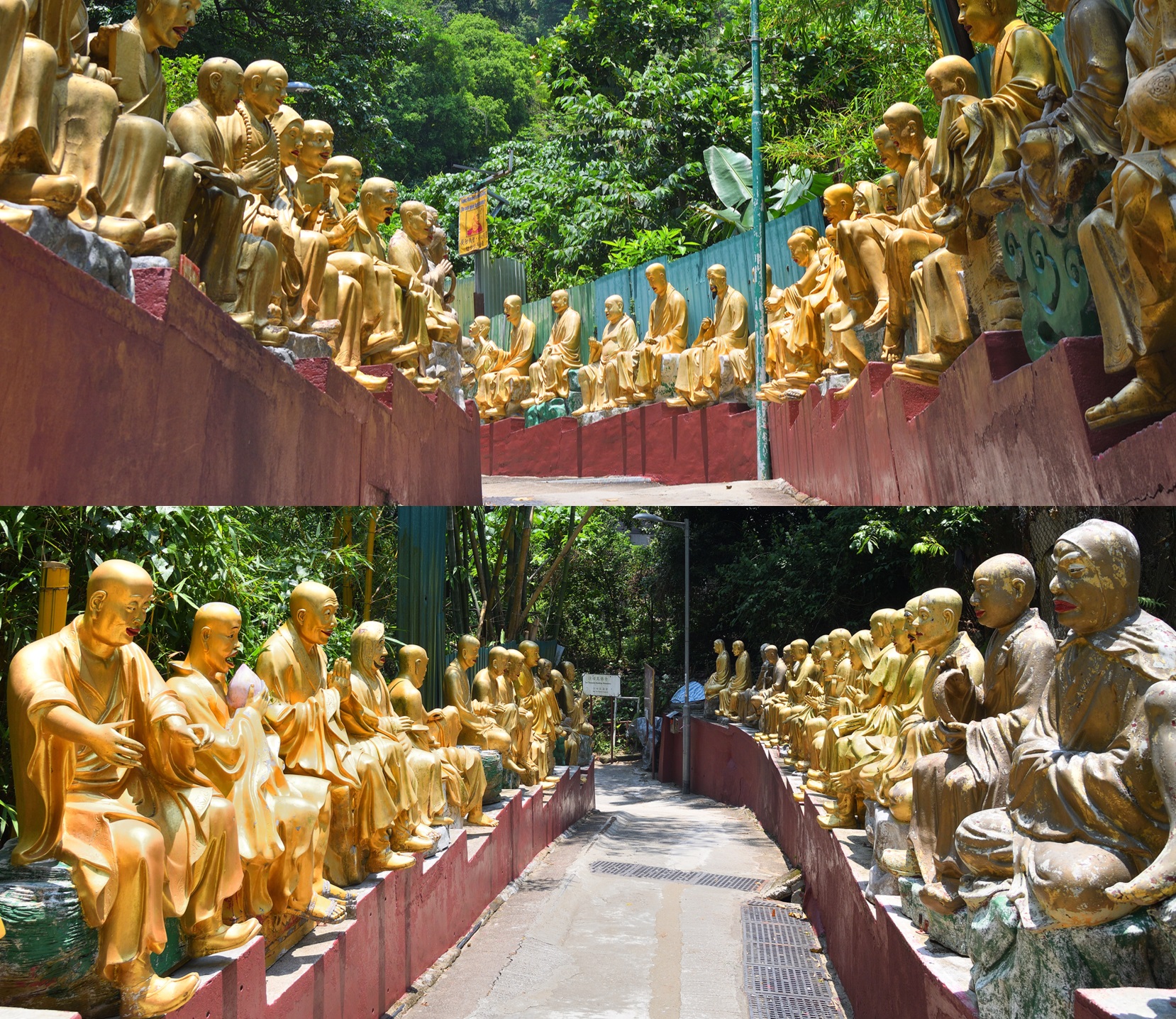 香港のお寺】金色の仏像が並んだ参道！萬佛寺【Hong Kong