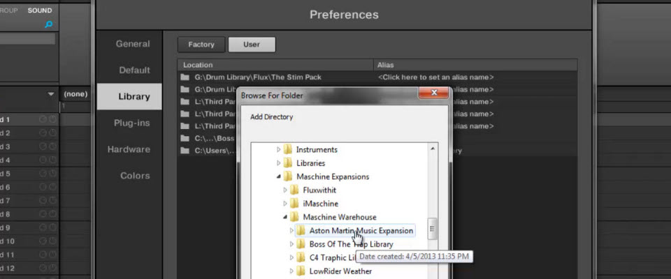 How to import Maschine expansions without doing a full library