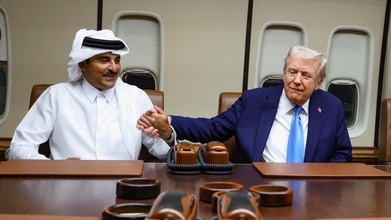 الرئيس ترامب وأمير قطر الشيخ تميم
