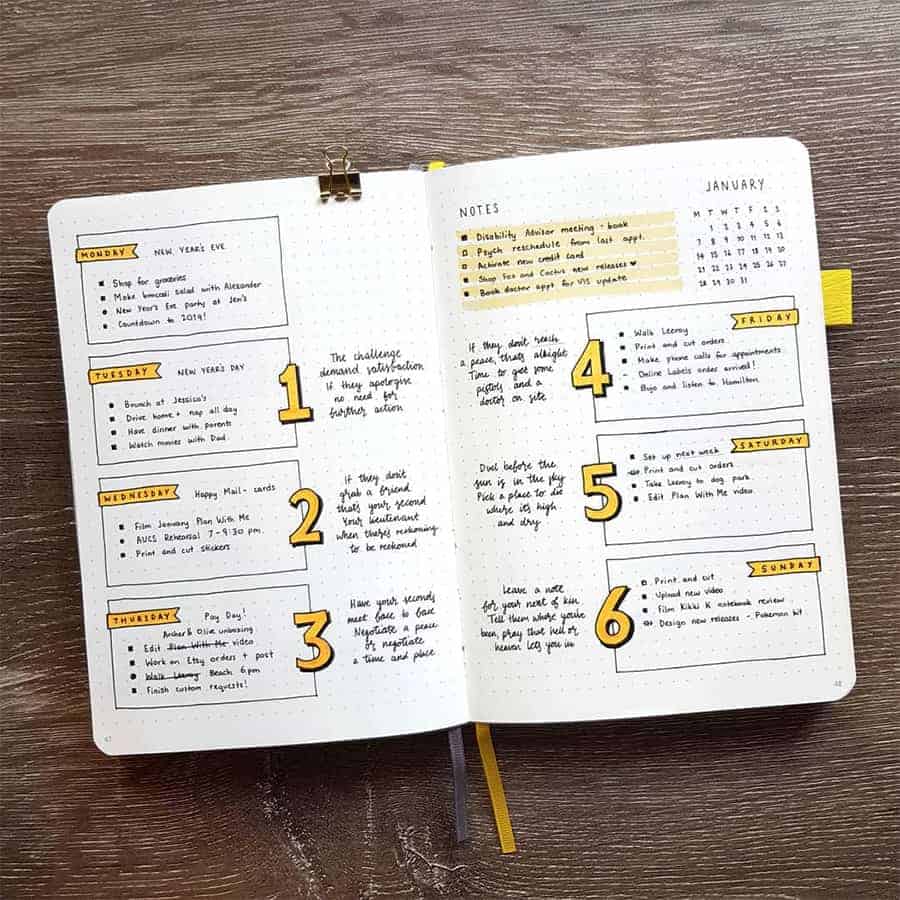 31 minimalist bullet journal weekly spreads for busy people masha plans