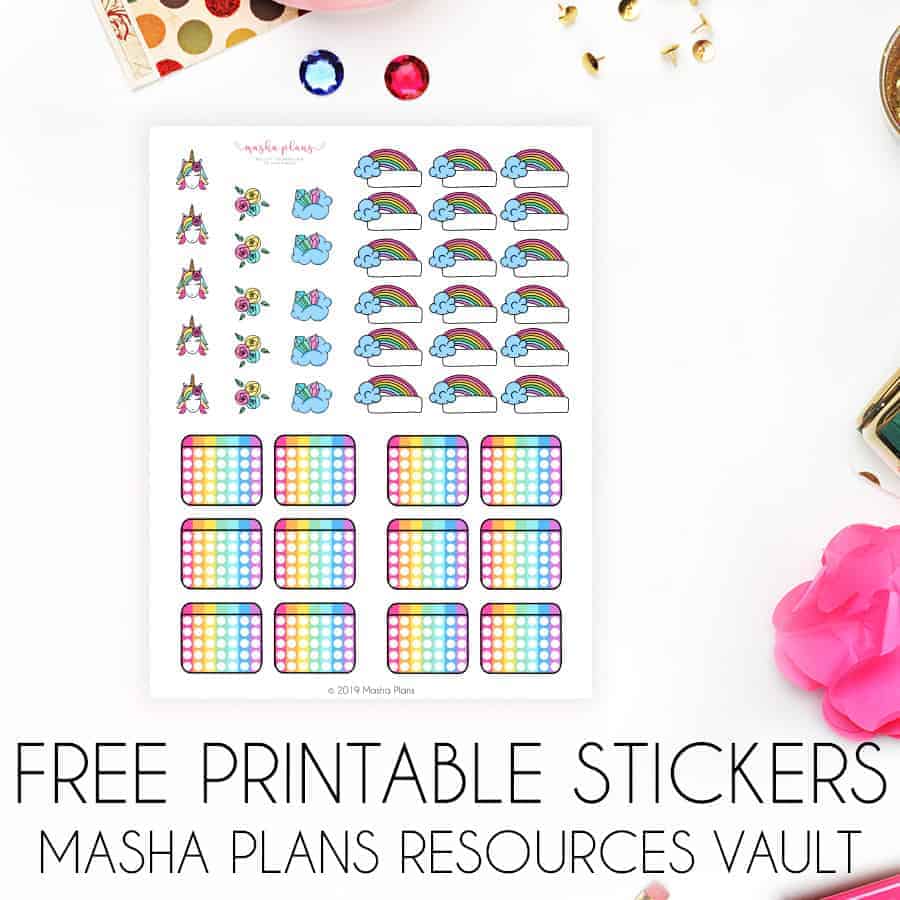 free printable stickers for your bullet journal masha plans