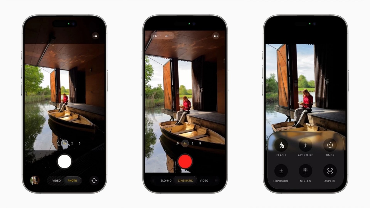 iOS 27 相機介面展示可自訂的控制模組與專業參數。