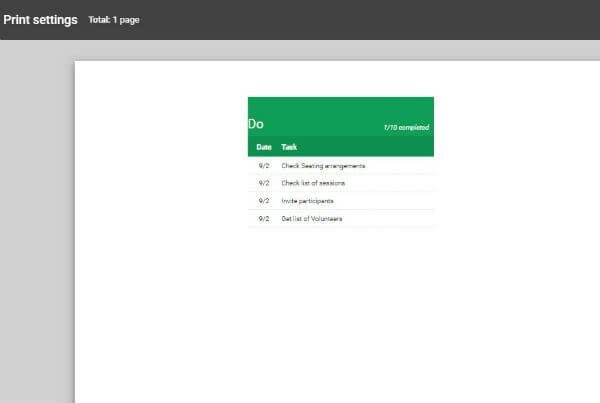 print selection google sheets