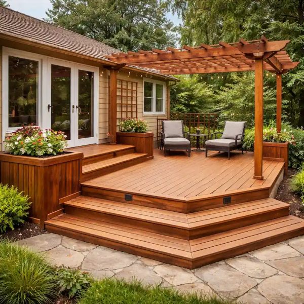 Custom deck and patio construction in Adams County, Indiana