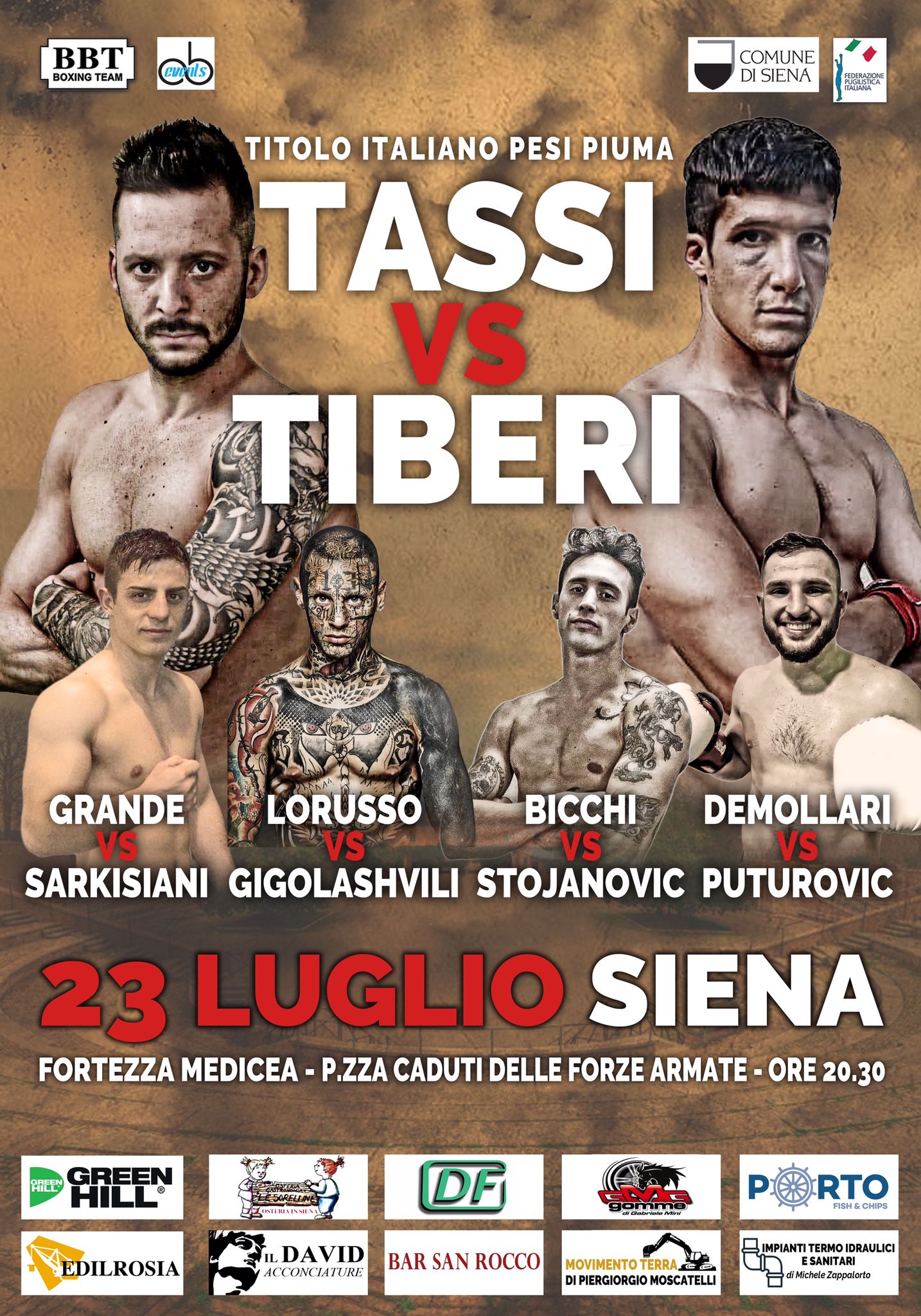 Titolo Italiano Pesi Piuma: Tassi vs Tiberi
