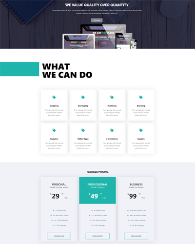 TopClass Free Elementor Template