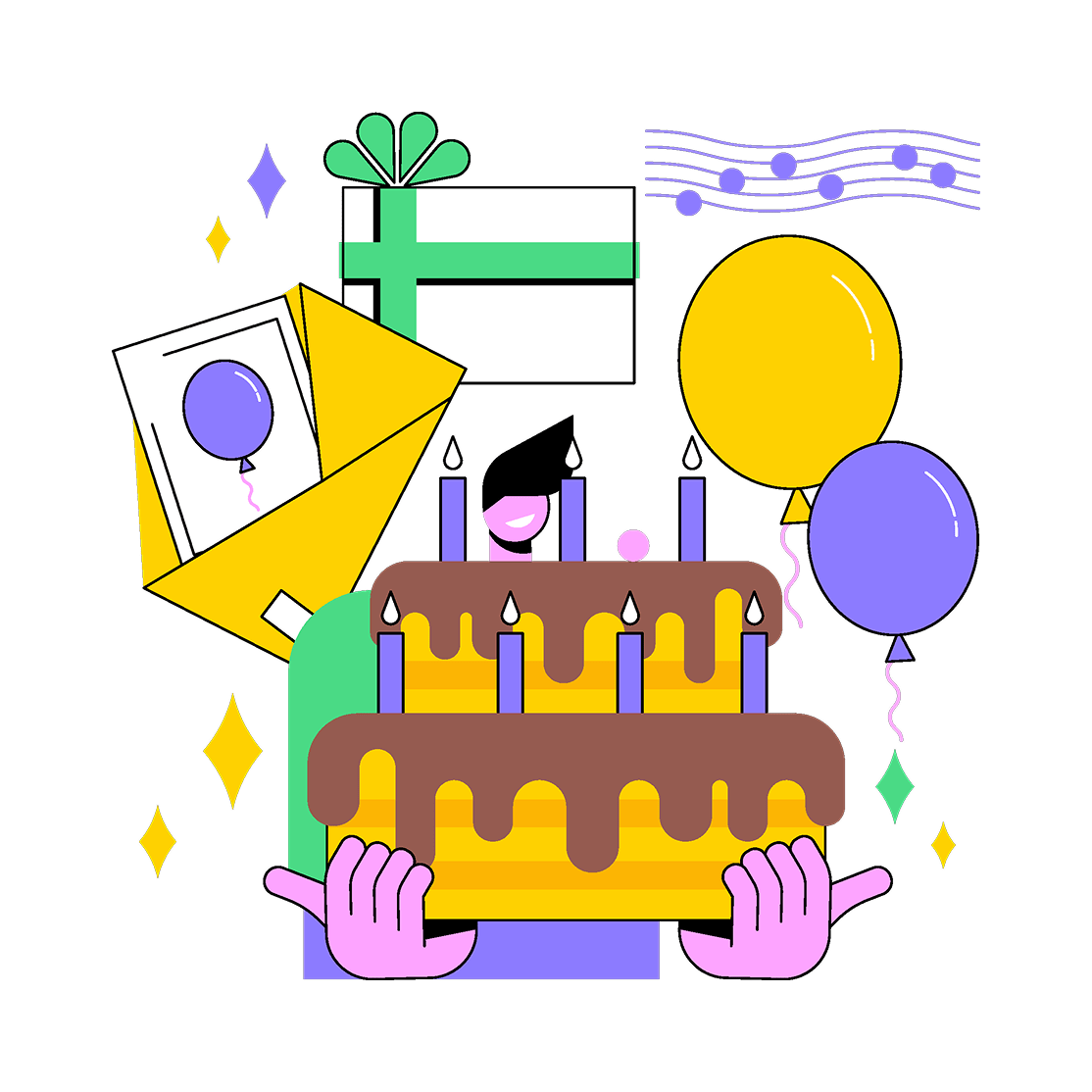 Enviar felicitações de aniversário