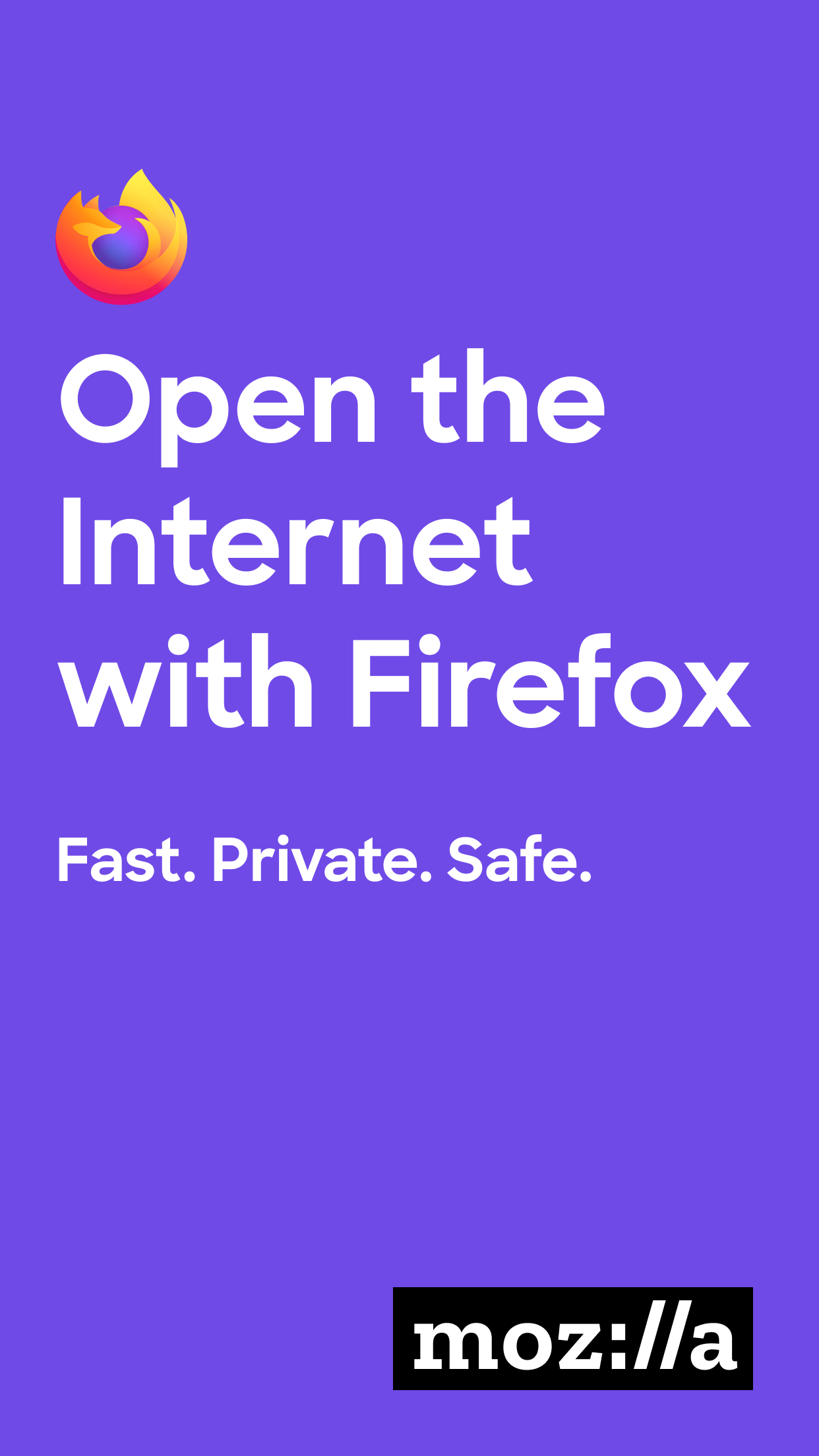 Official Apple App Store product screenshot for the Firefox iOS browser interface