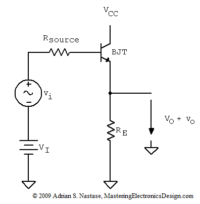 Derive The Transfer Function Of The Common Collector