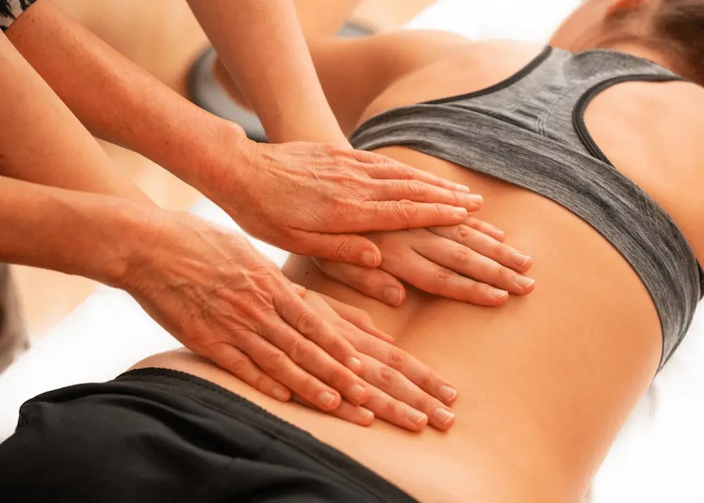 A woman getting a custom massage in Minneapolis