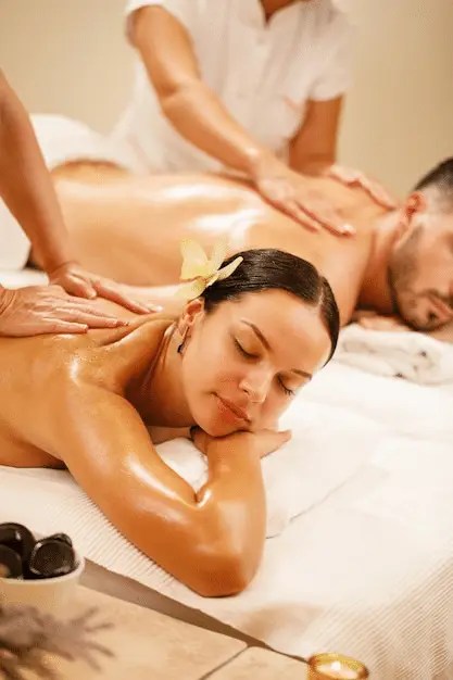 a couple having a massage