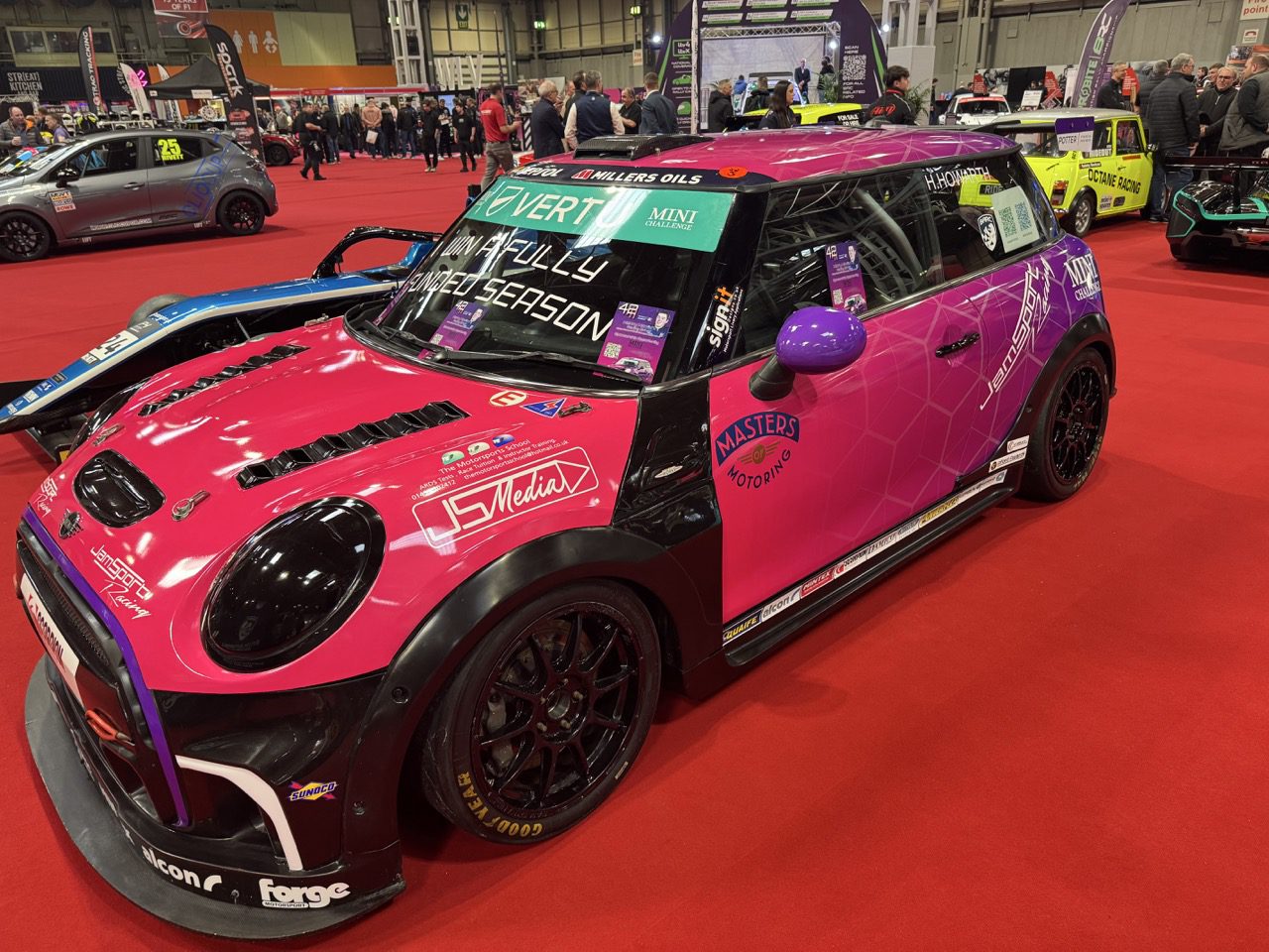 Jam Sport Racing's JCW Mini challenger with Henry Howarth Racing which is sponsored by Masters of Motoring