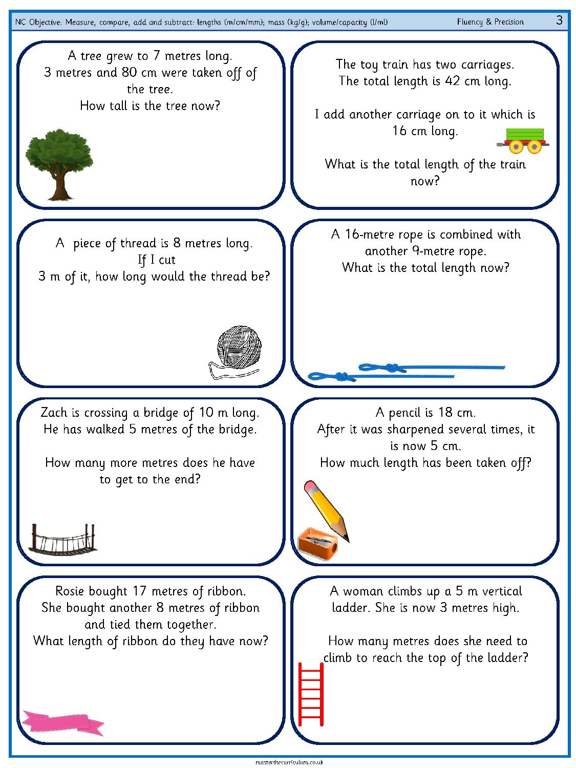 measure compare add and subtract lengths m cm mm mass kg g volume capacity l ml 2 master the curriculum