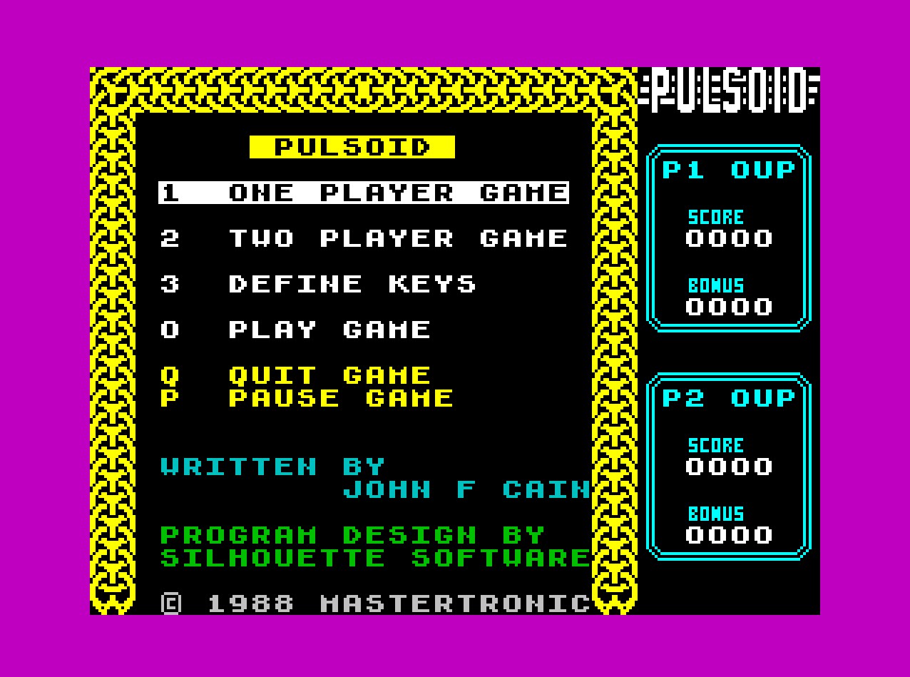 Game Review: Pulsoids (ZX Spectrum, Mastertronic) - Mastertronic