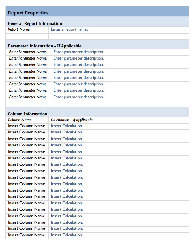 Ssrs Reporting Business Requirement Template Masud Ahmed