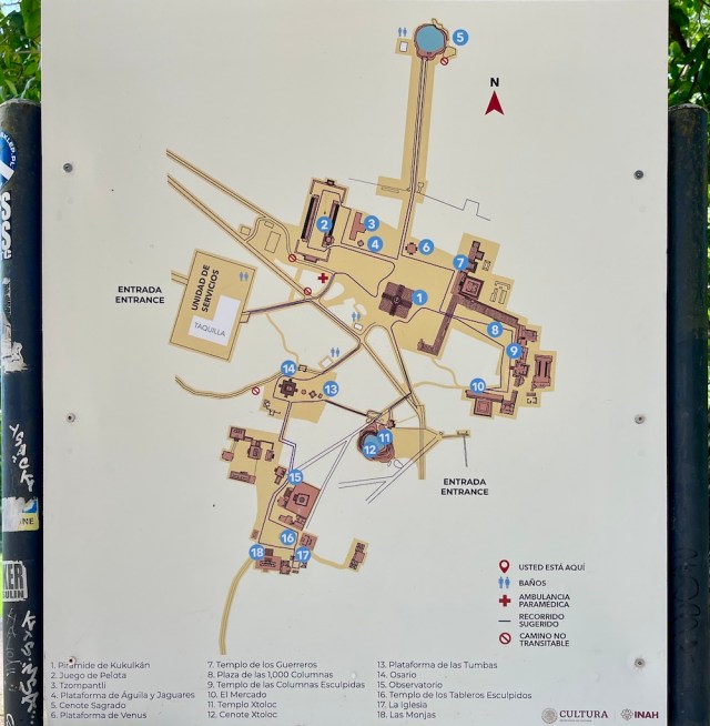 Chichén Itzá, mapa