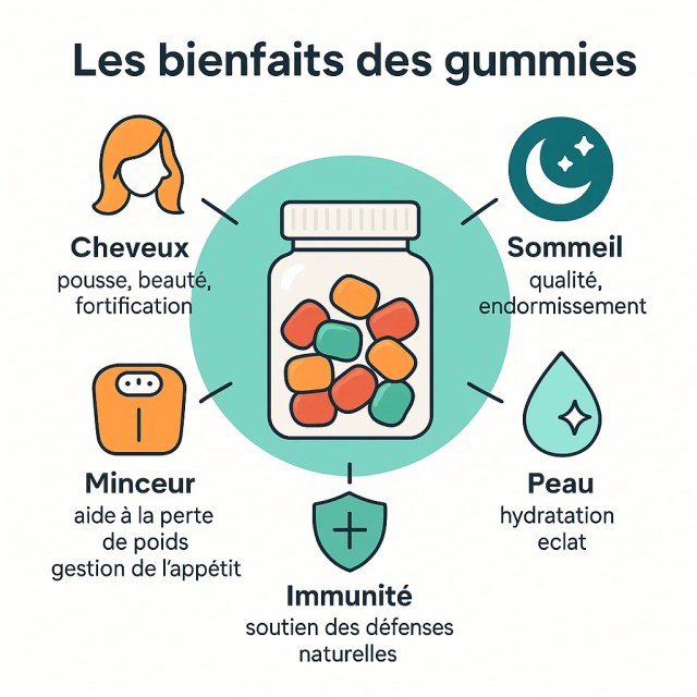 schema-bienfaits-gummies-800x800 Les gummies : guide complet sur ce complément alimentaire sous forme de gommes à mâcher