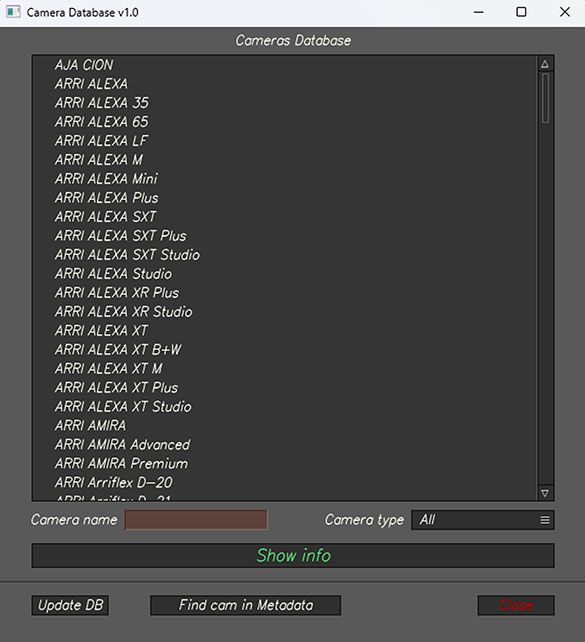 Camera Database - Artistic Space Photo - Retina