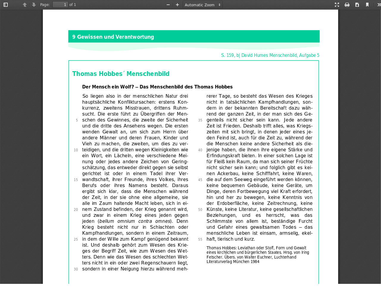 Menschenbild Material