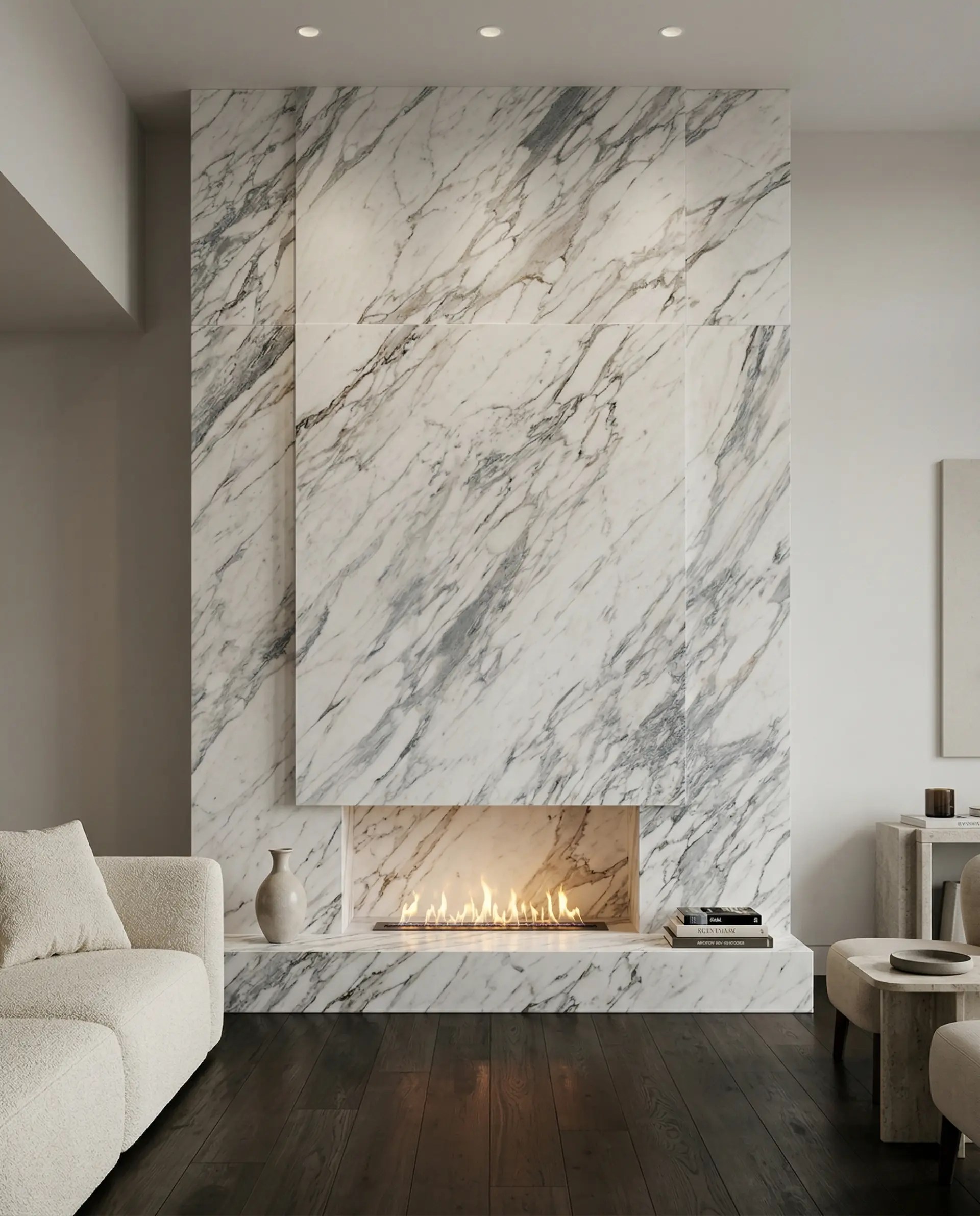 Arabescato Corchia inspiration – Fireplace