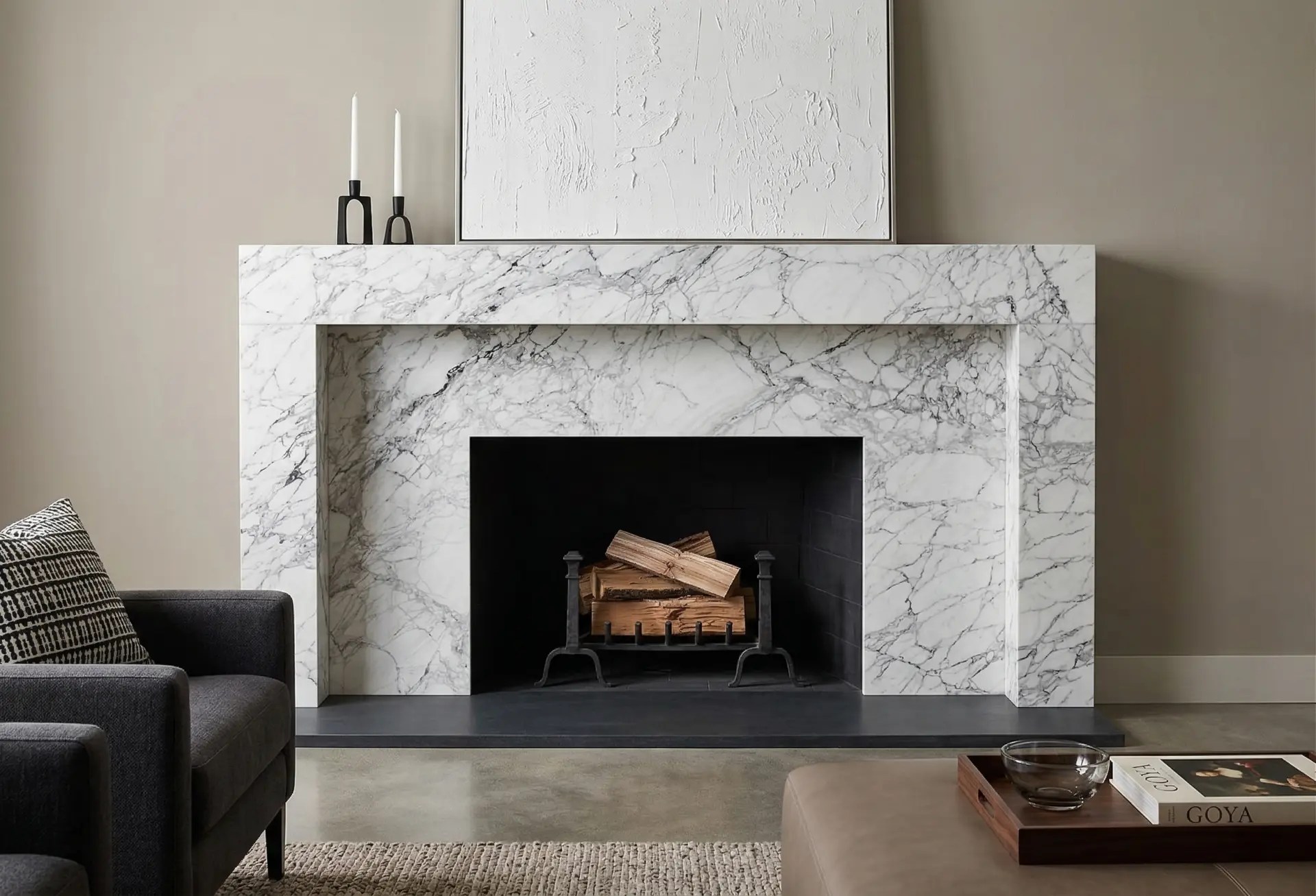 Calacatta Chiara inspiration – Fireplace