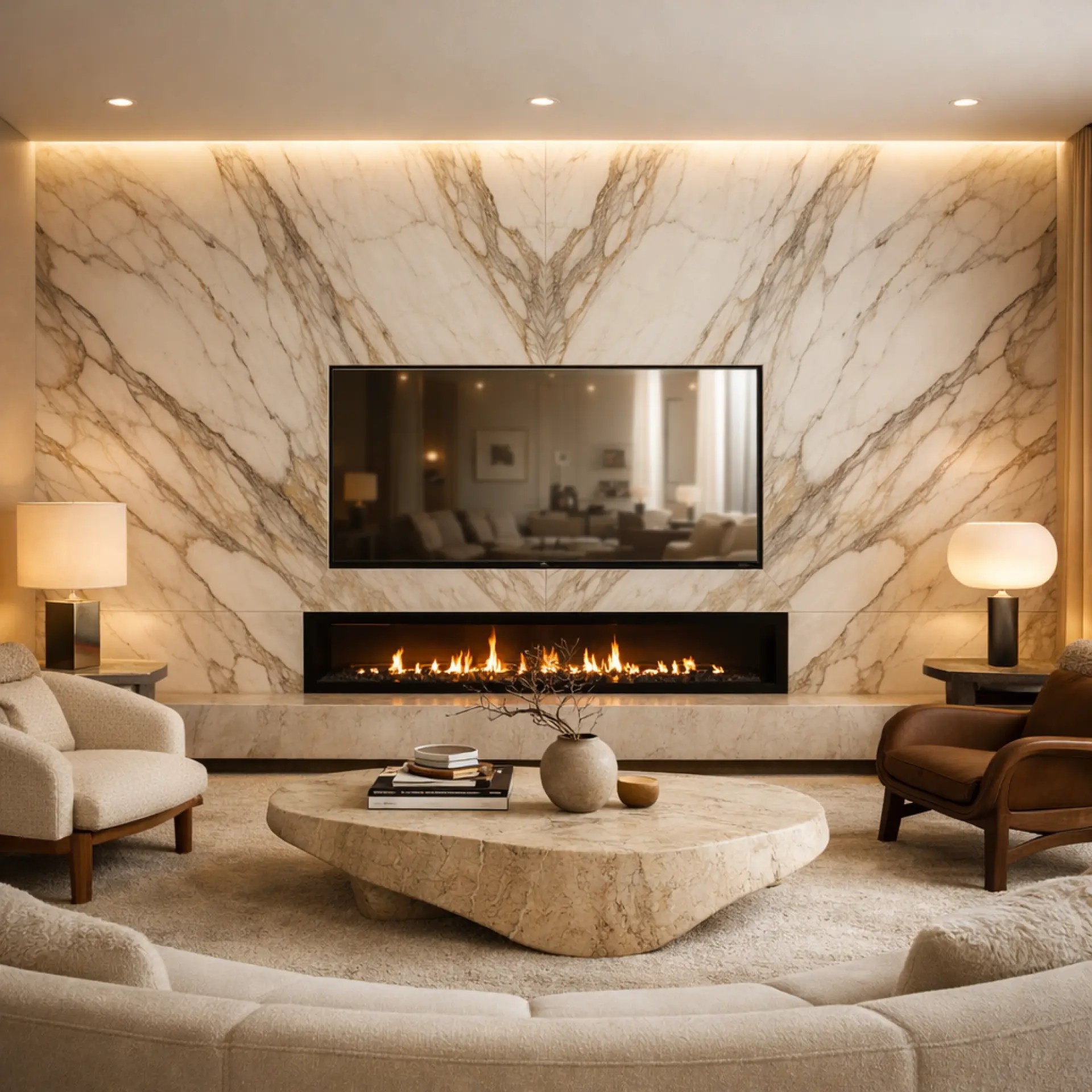 Calacatta Gold Borghini  inspiration – Fireplace