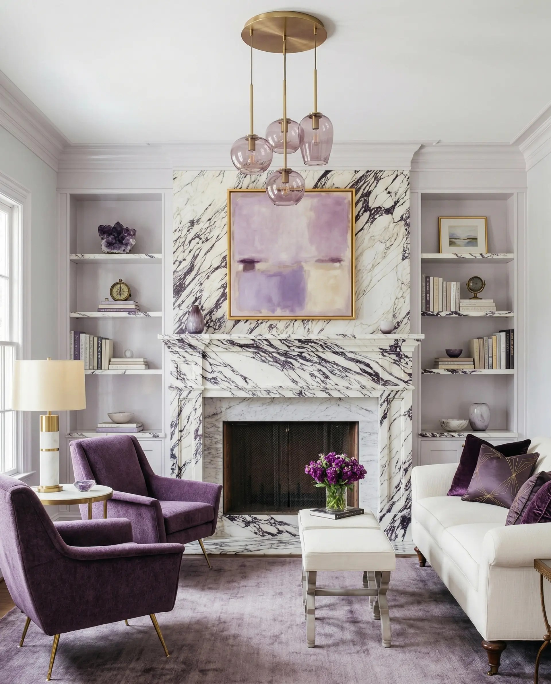Calacatta Viola inspiration – Fireplace