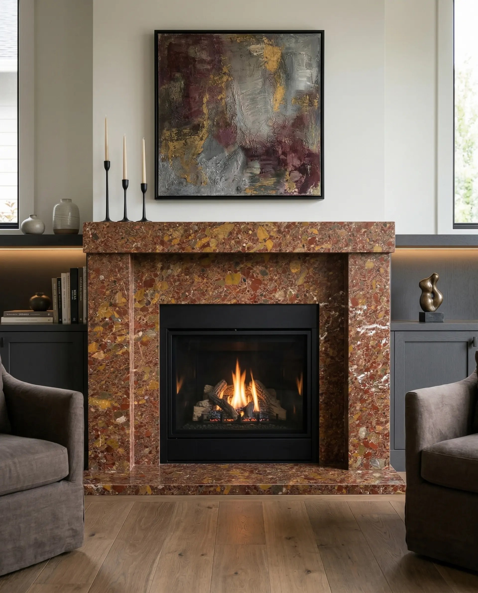 Ceppo Rosso inspiration – Fireplace
