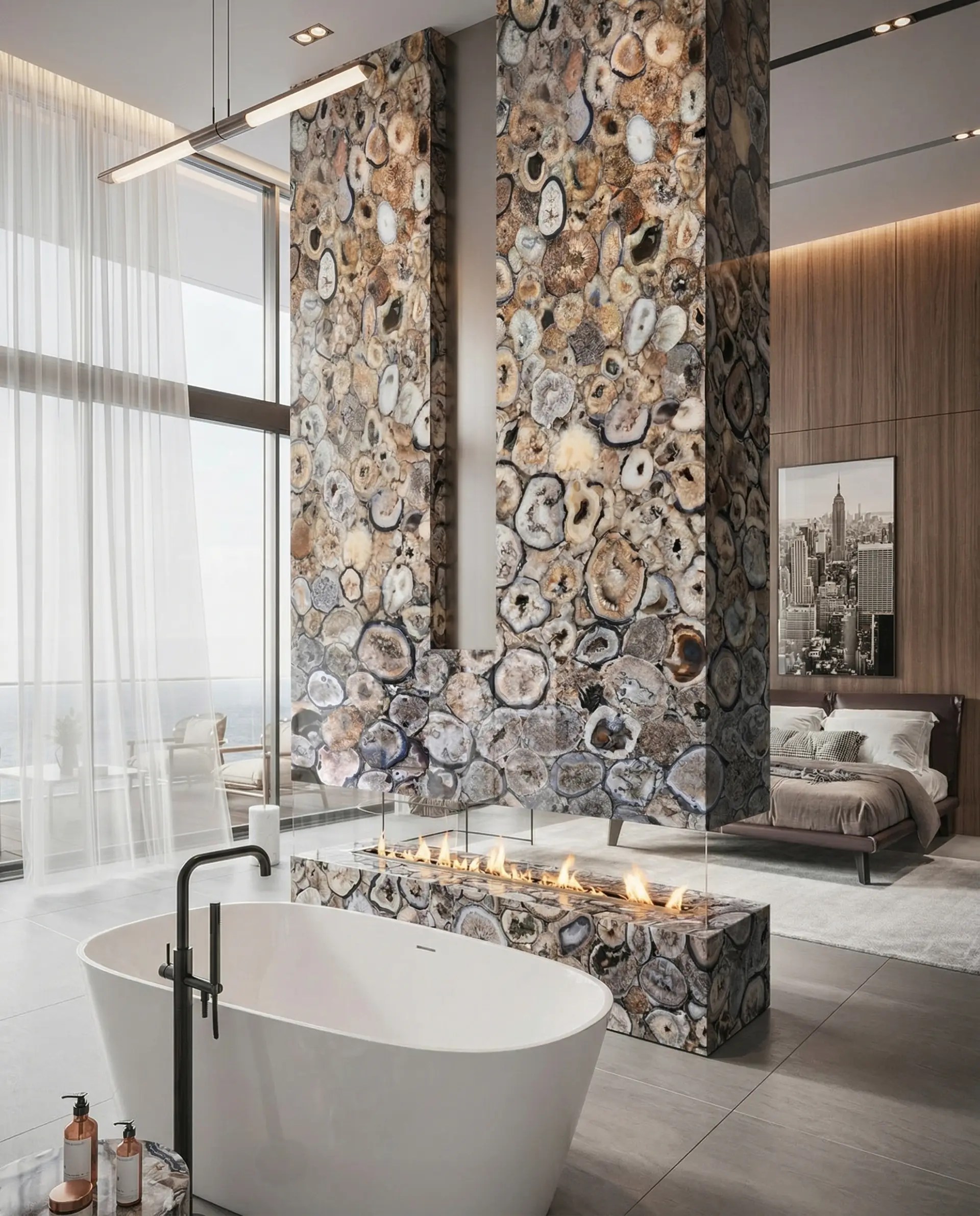 Chocolate Giant Agate inspiration – Bathroom