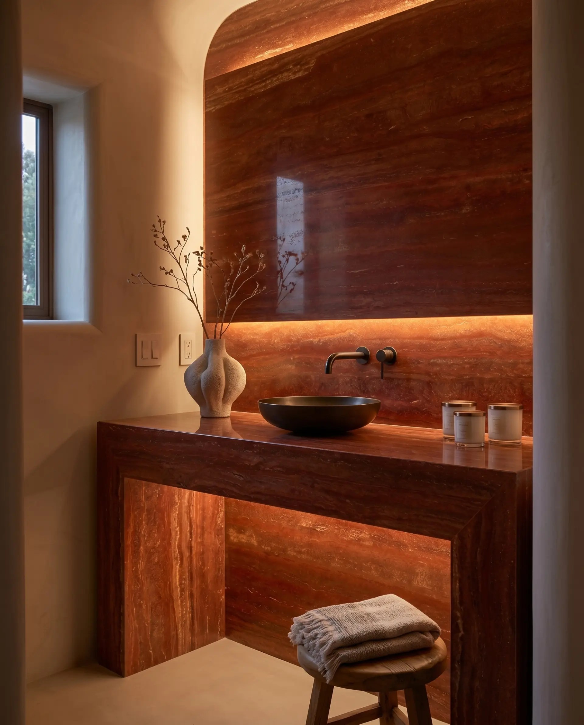 Travertino Rosso inspiration – Powder