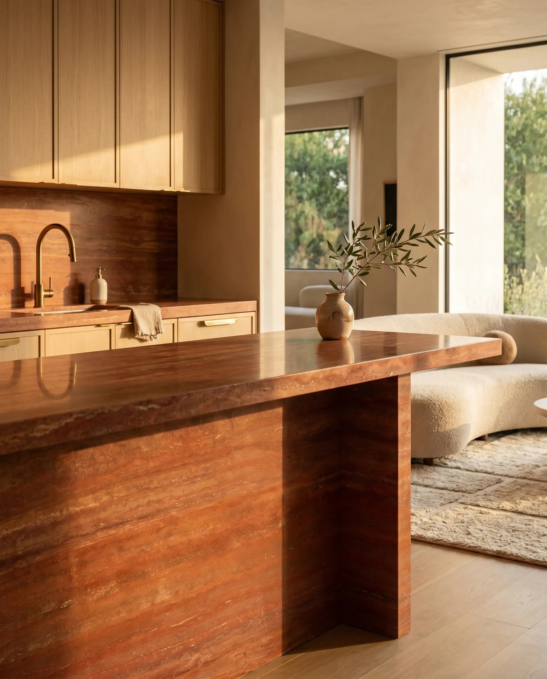 Travertino Rosso inspiration – Kitchen