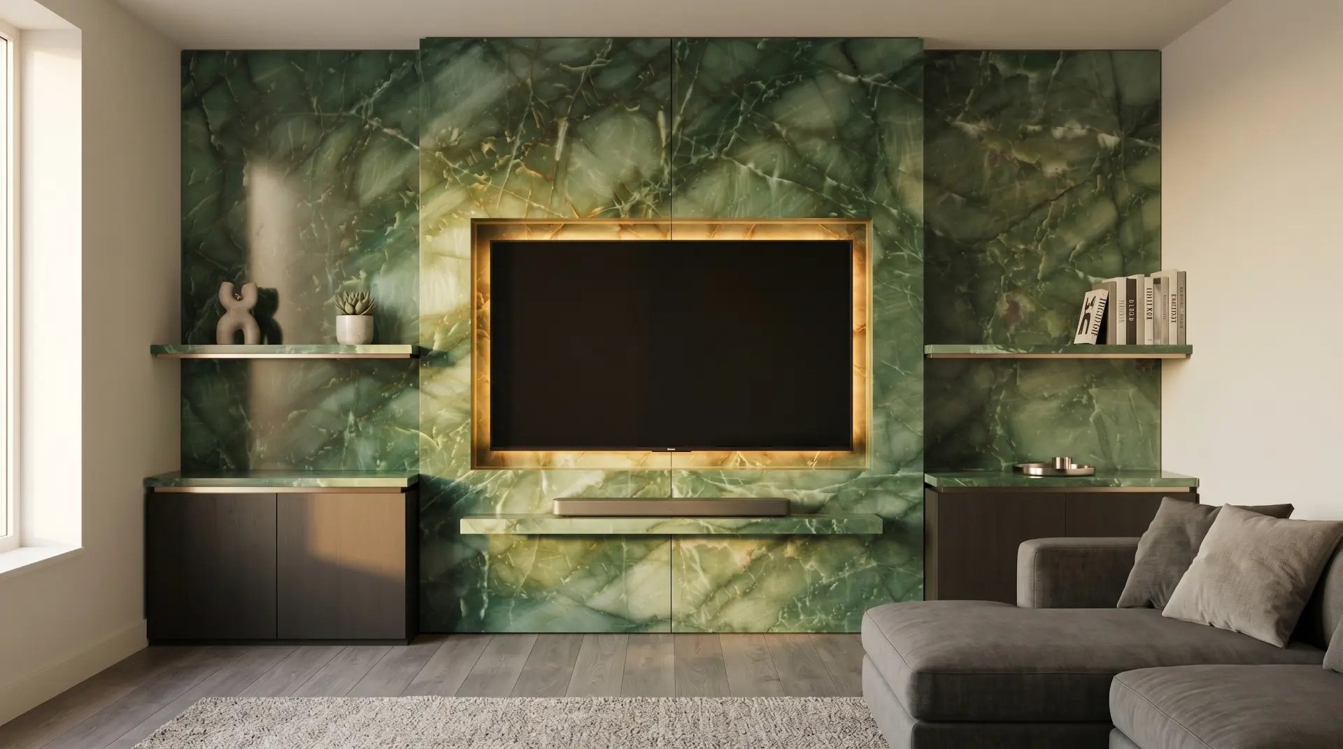 Emerald Green inspiration – TV Wall