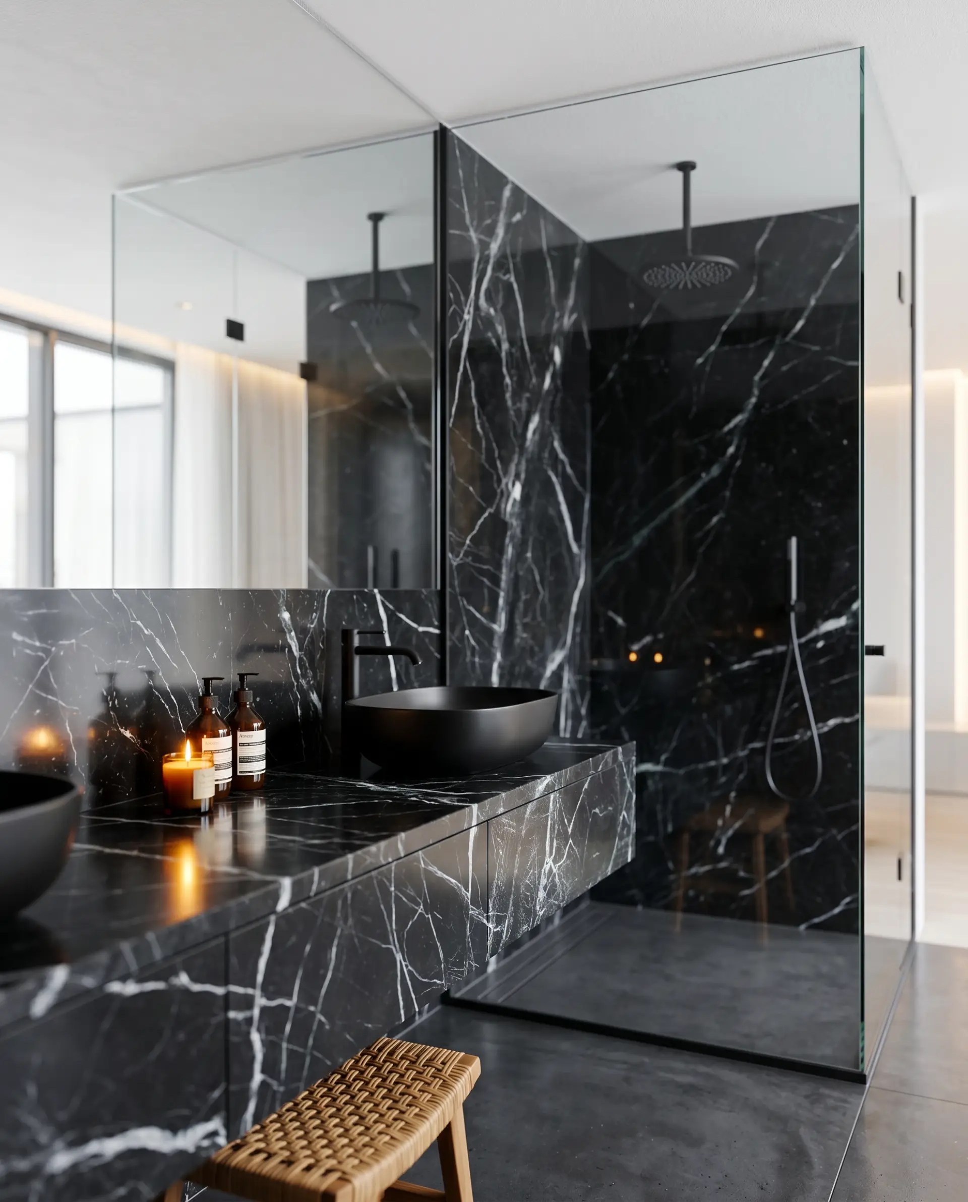 Verde Alpi Scuro inspiration – Modern Bathroom