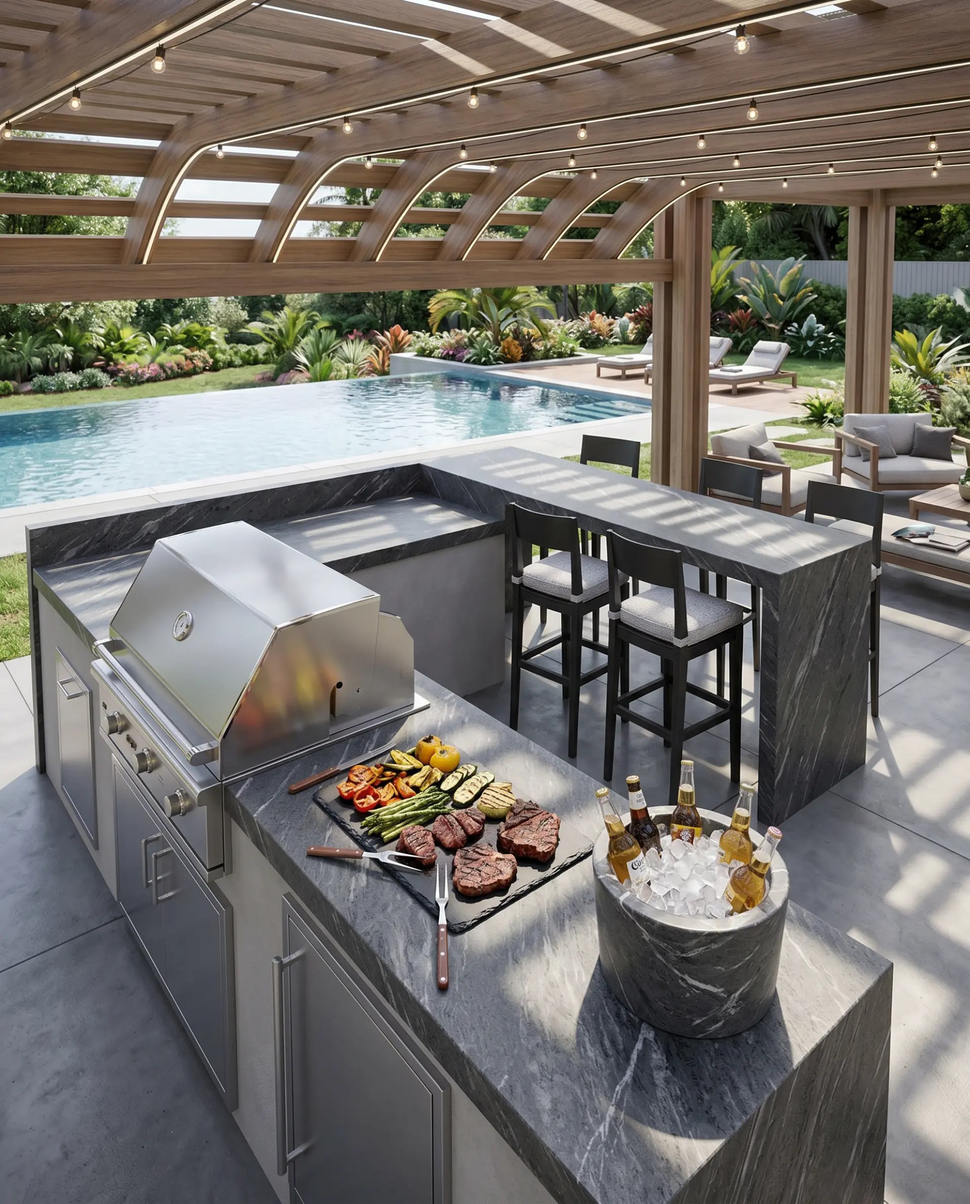 Grey Soapstone inspiration – Outdoor Bar / BBQ