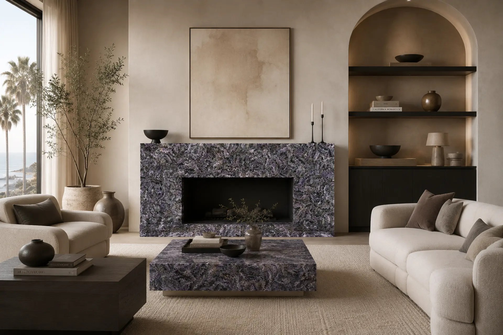 Medium Amethyst inspiration – Fireplace