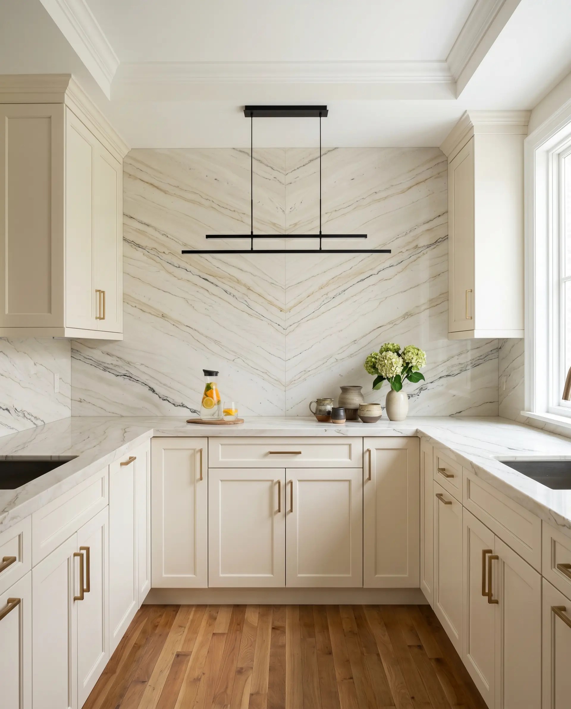 Quartzite Bellagio inspiration – Transitional Kitchen