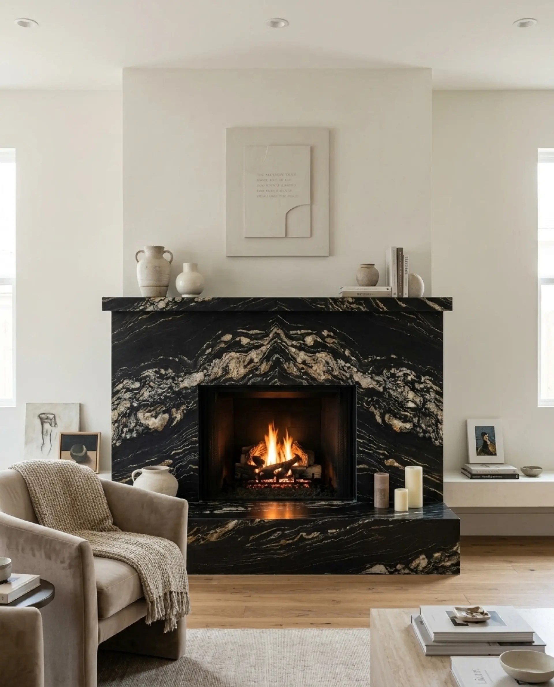 Portoro inspiration – Fireplace