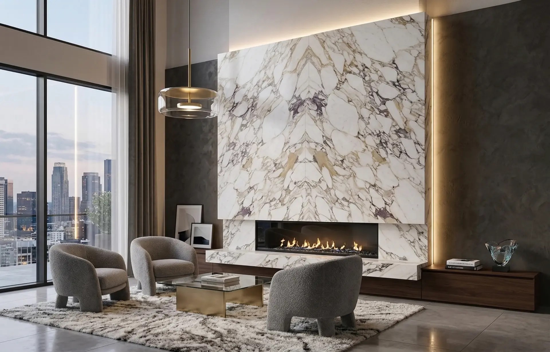Calacatta Vagli inspiration – Fireplace
